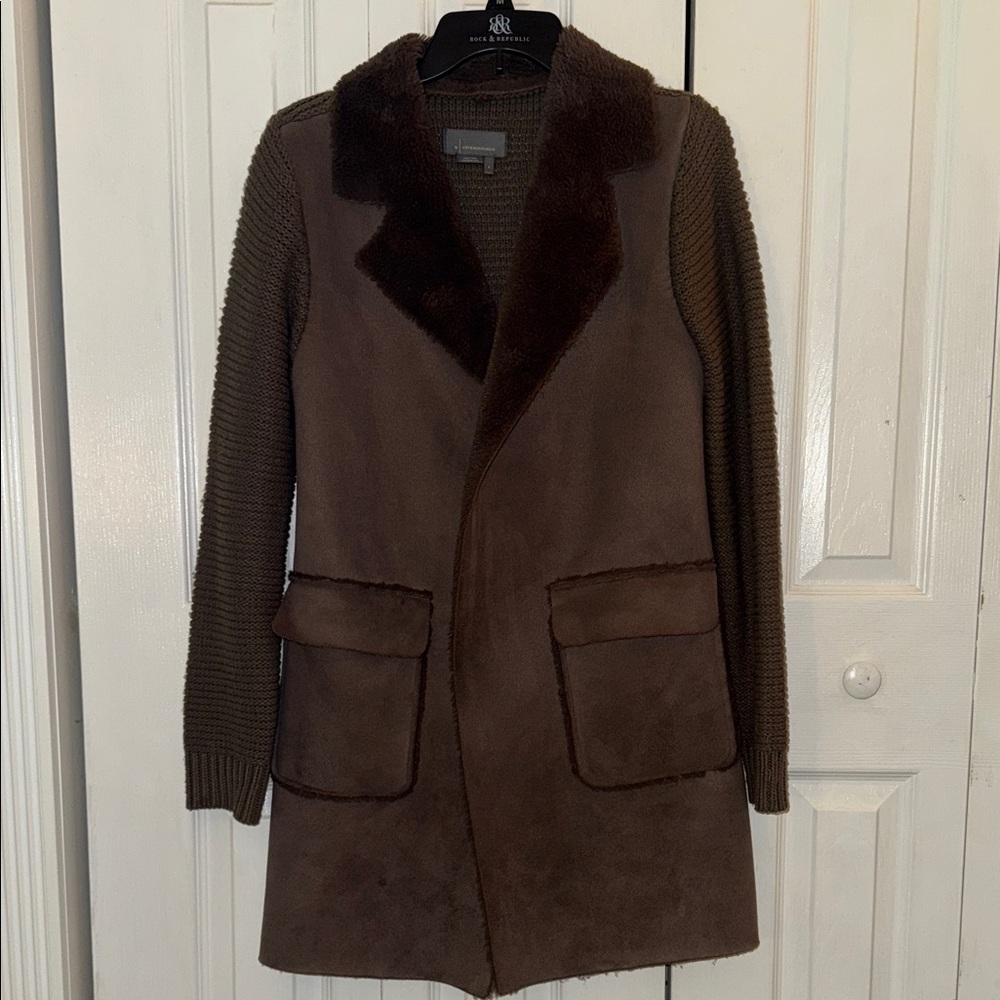 Anthropologie Brown Knit Cardigan